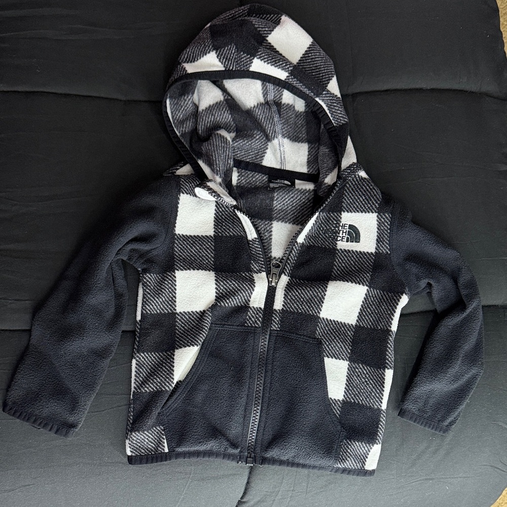 Kids Black and White Checkered Hoodie